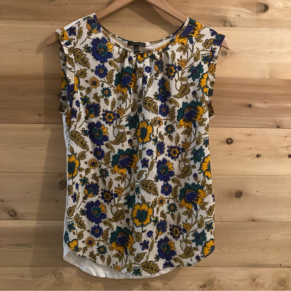The Limited floral capped sleeve blouse